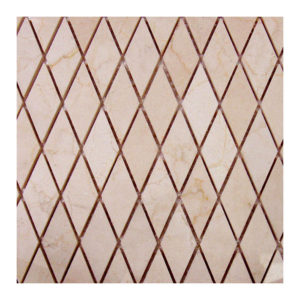 Cream Marfil Diamond Pattern 1 1/4"x1 1/4" Mosaic