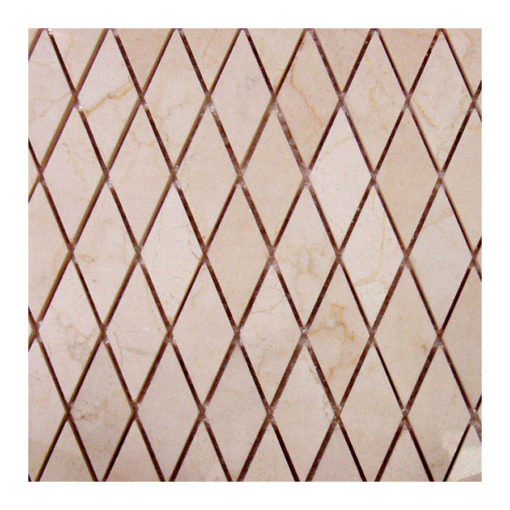 Cream Marfil Diamond Pattern 1 1/4″x1 1/4″ Mosaic