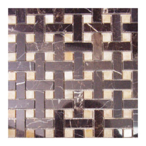 Nero Gold+Honey Onyx Basket Weave 1/2″x2″ Mosaic
